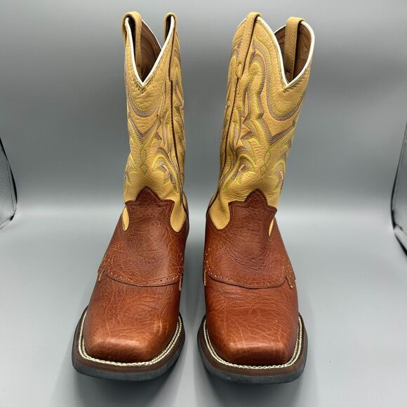 Tony Lama Mens Leather Work Boot Size 8D - Picture 2 of 11